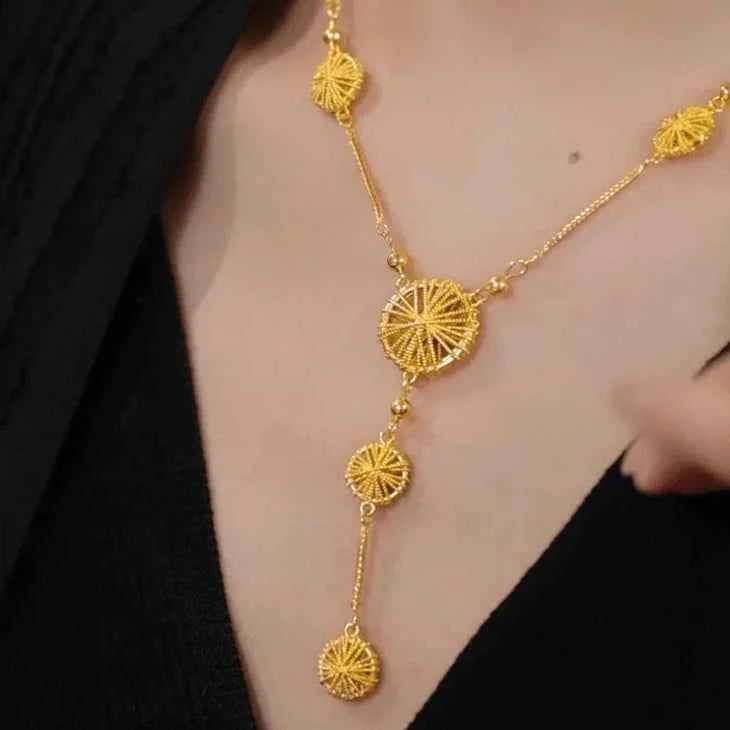 سلسلة الذهب الدائرية مع خرزات - أناقة متألقة لمظهر ساحر - Souqara.shop