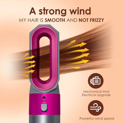 5-in-1 Hot Air Brush Styler – Ceramic Hair Dryer, Straightener & Curler